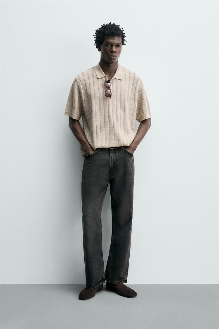 FİTİLLİ ÖRGÜ POLO T-SHIRT