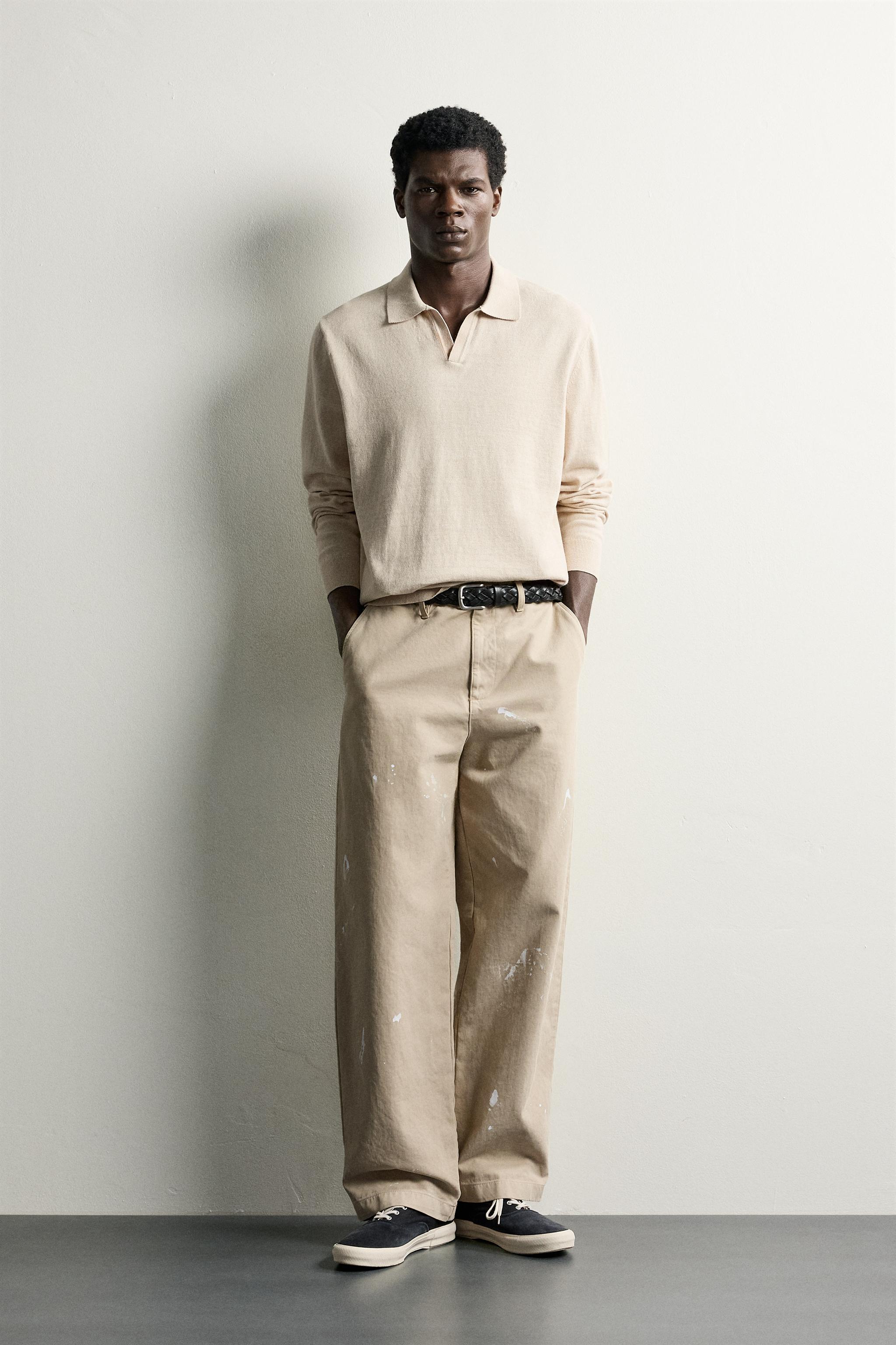Zara PAMUK KARIŞIMLI REGULAR FIT TRİKO POLO T-SHIRT