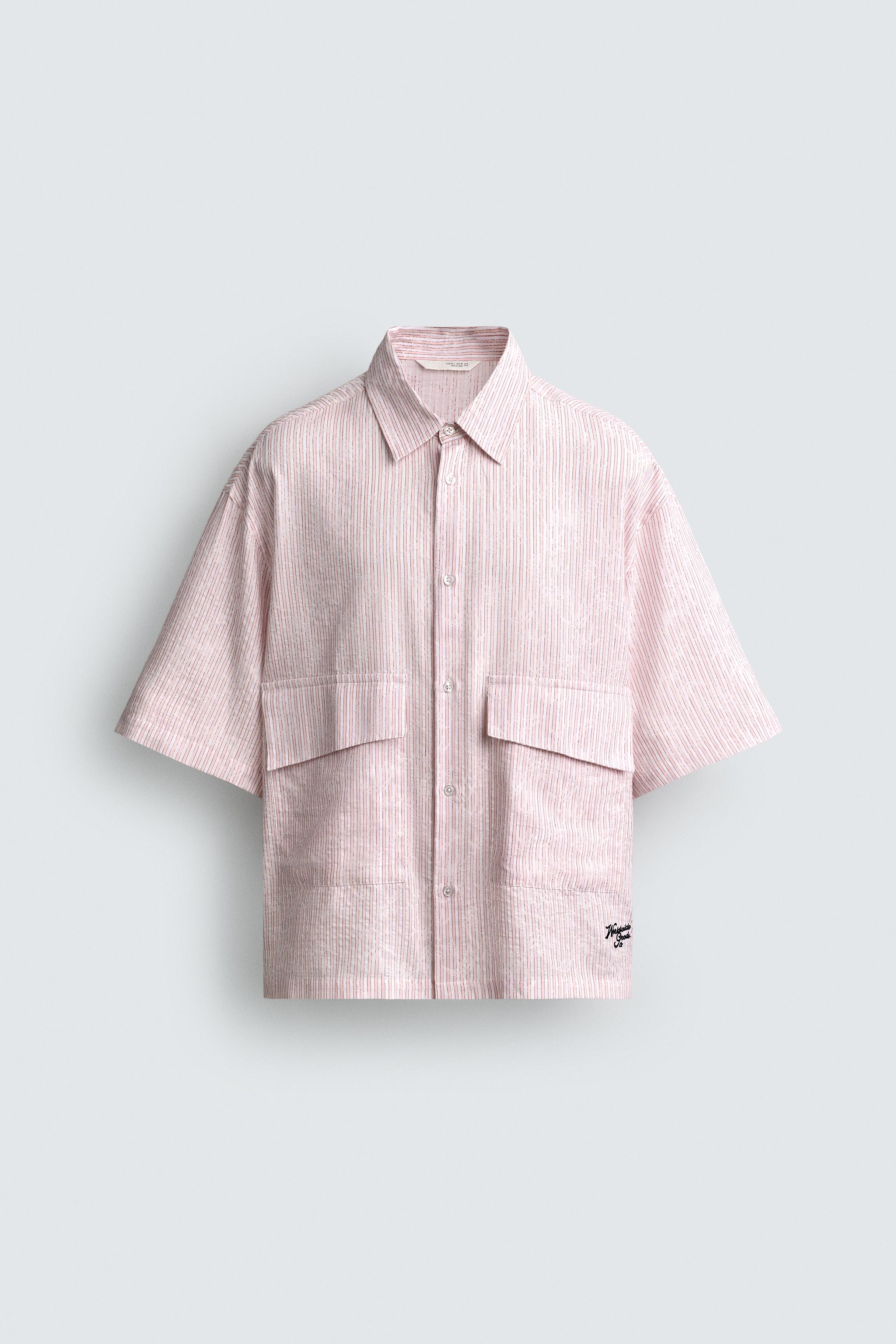 CHEMISE JACQUARD EN RELIEF À RAYURES