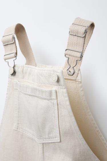 CANVAS SHORT TWILL DUNGAREES - Ecru / Marl by Zara - Image 2