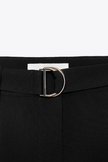 DARTED BERMUDA SHORTS WITH BELT - Black by Zara - Image 5