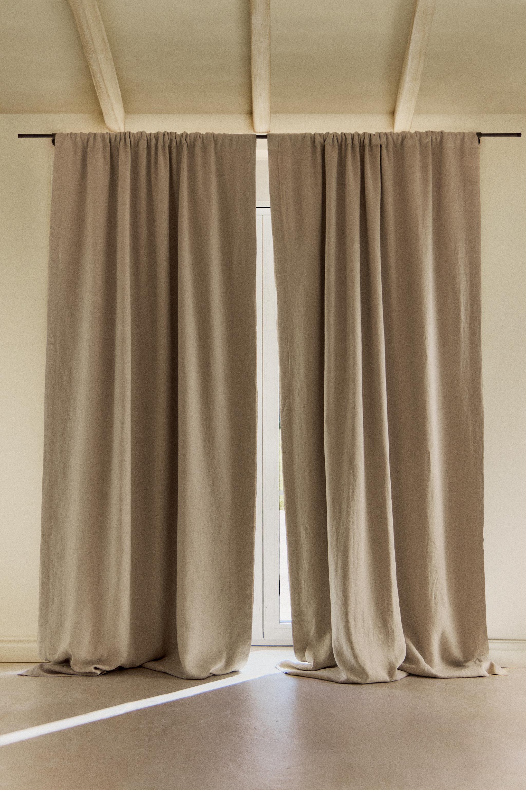 RIDEAU BLACKOUT LIN BEIGE CLAIR