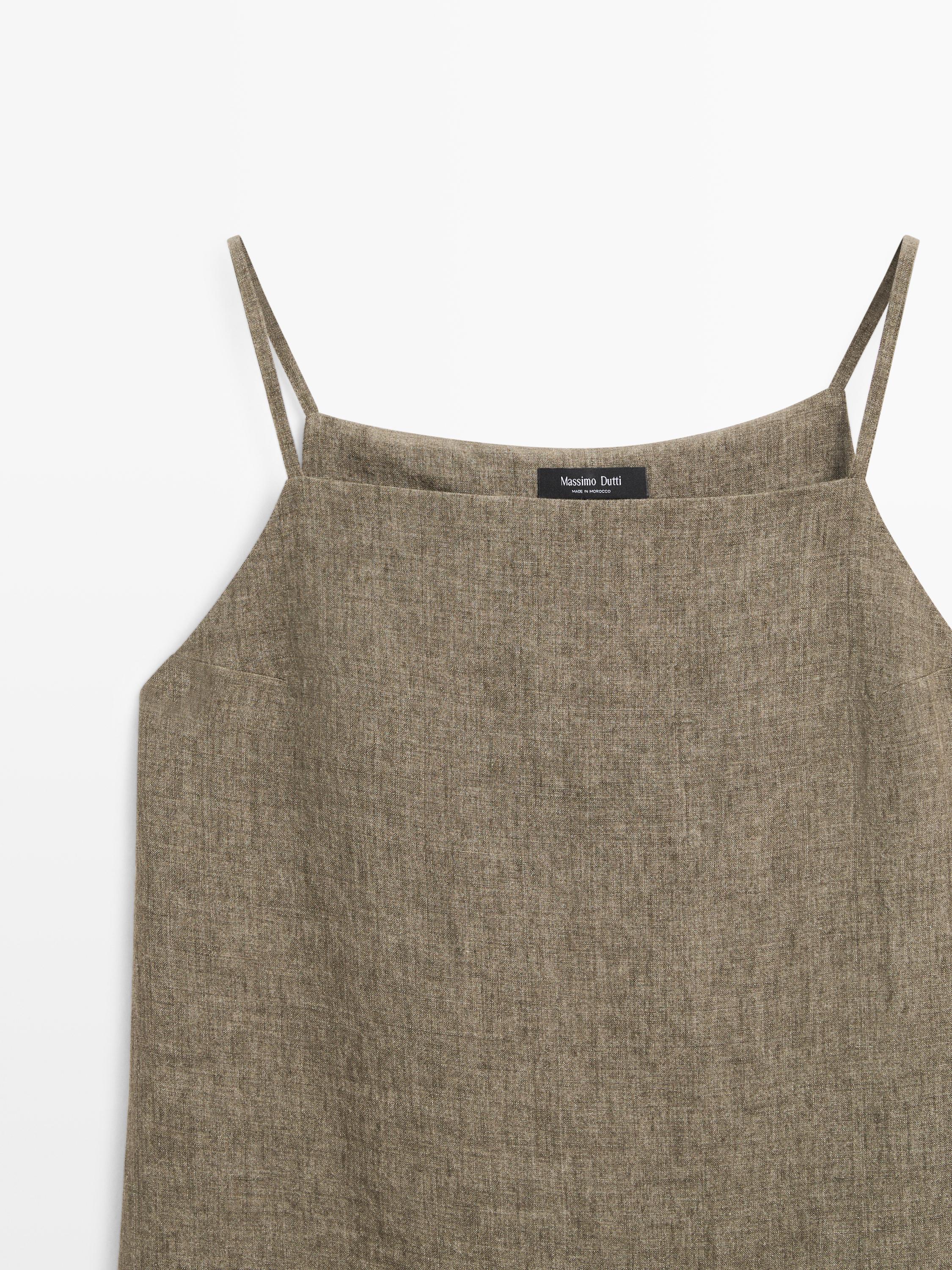 Robe courte 100 % lin