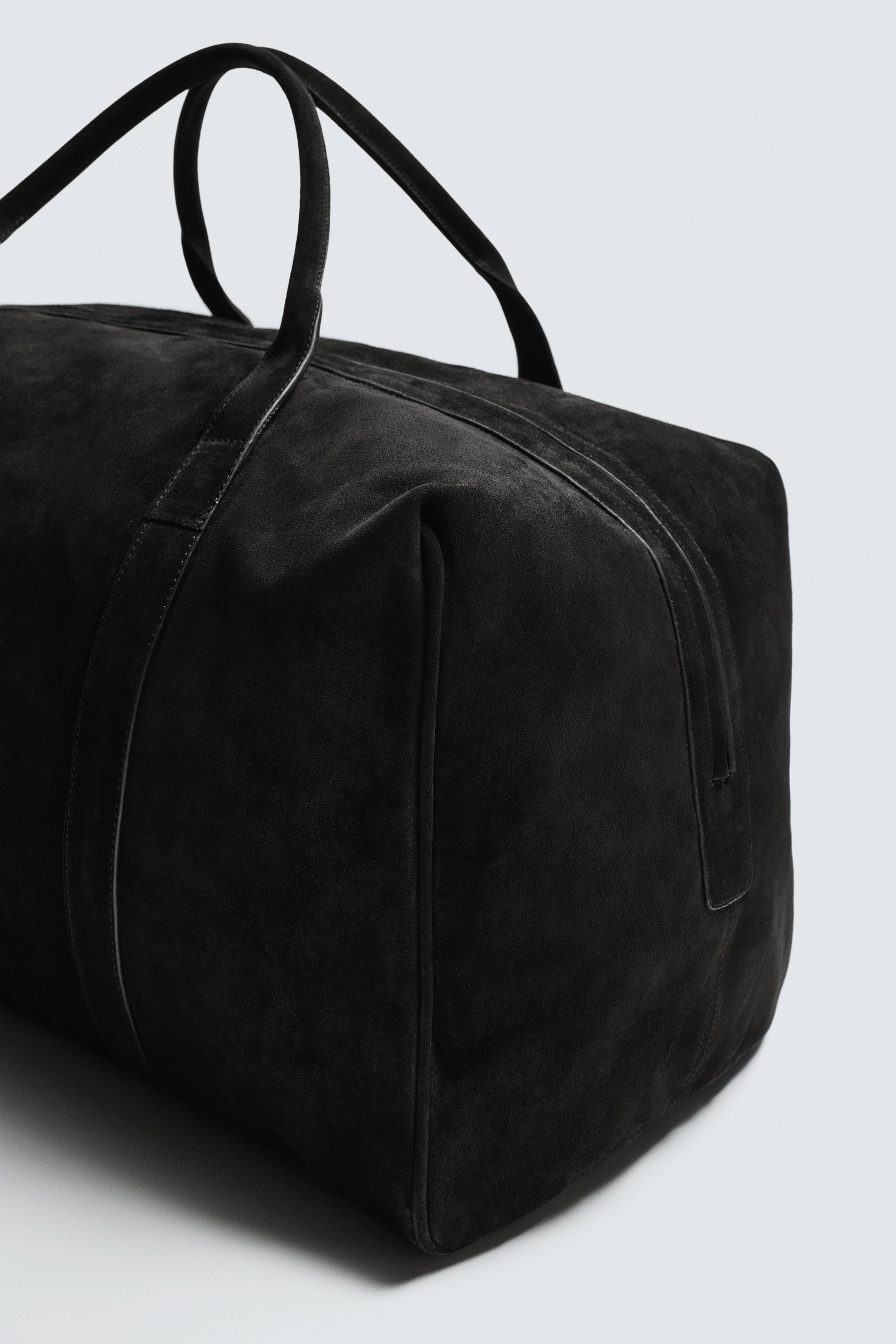 スプリットスエードトラベルバッグ - ブラック | ZARA Japan / 日本