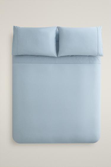 Zara PERCALE DUVET COVER (300 THREAD COUNT) - Pastel blue