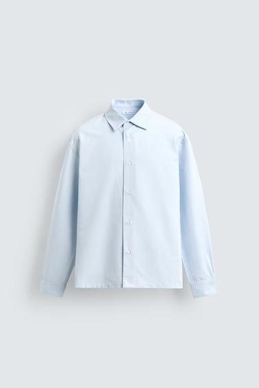 CAMISA ALGODÓN - ÑINO - Azul de Zara