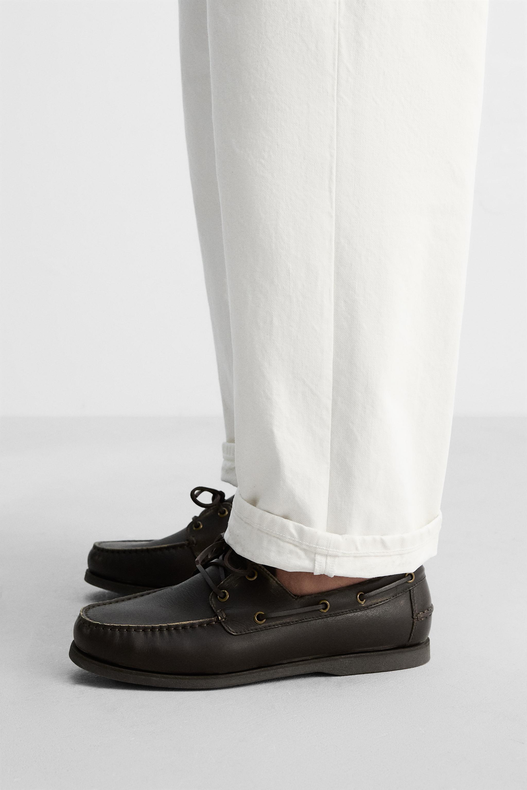 ZAPATO NÁUTICO PIEL LIMITED EDITION Marrón ZARA Chile