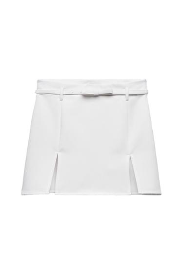 BELTED BOW SKORT