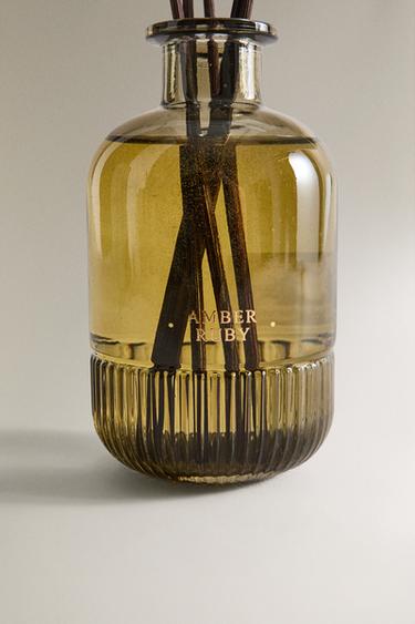 (190 ML) DIFFUSEUR DE PARFUM D’AMBIANCE À BÂTONNETS AMBER RUBY - Gris / Bleu de Zara - Image 3