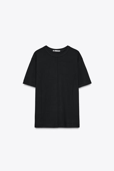 CAMISETA MANGA CORTA - Negro de Zara - Imagen 0