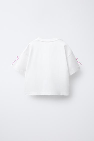 T-SHIRT WITH BOWS - White by Zara - Image 1