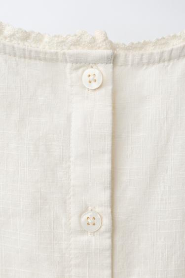 EMBROIDERED SHIRT - Ecru by Zara - Image 3