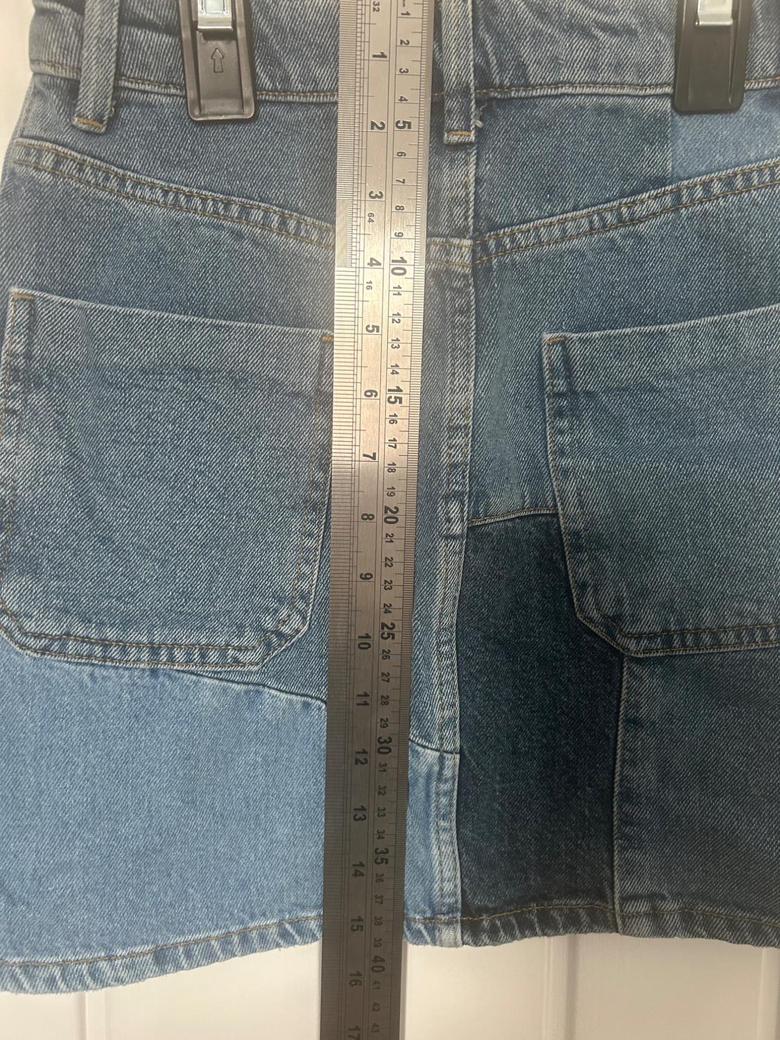 Z1975 DENIM PATCHWORK MINI SKIRT - Image 5