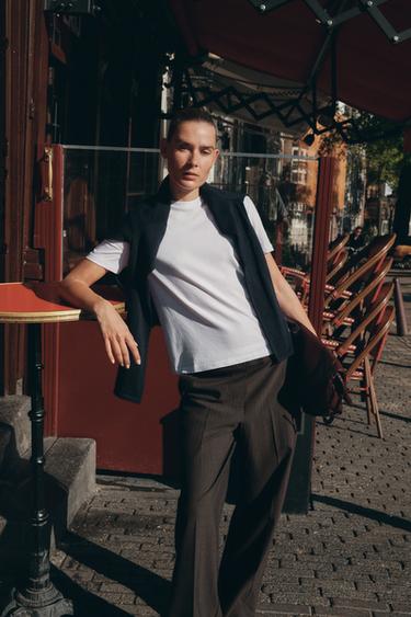 STRAIGHT-LEG TROUSERS WITH DOUBLE WAIST - 178 by Zara - Image 1