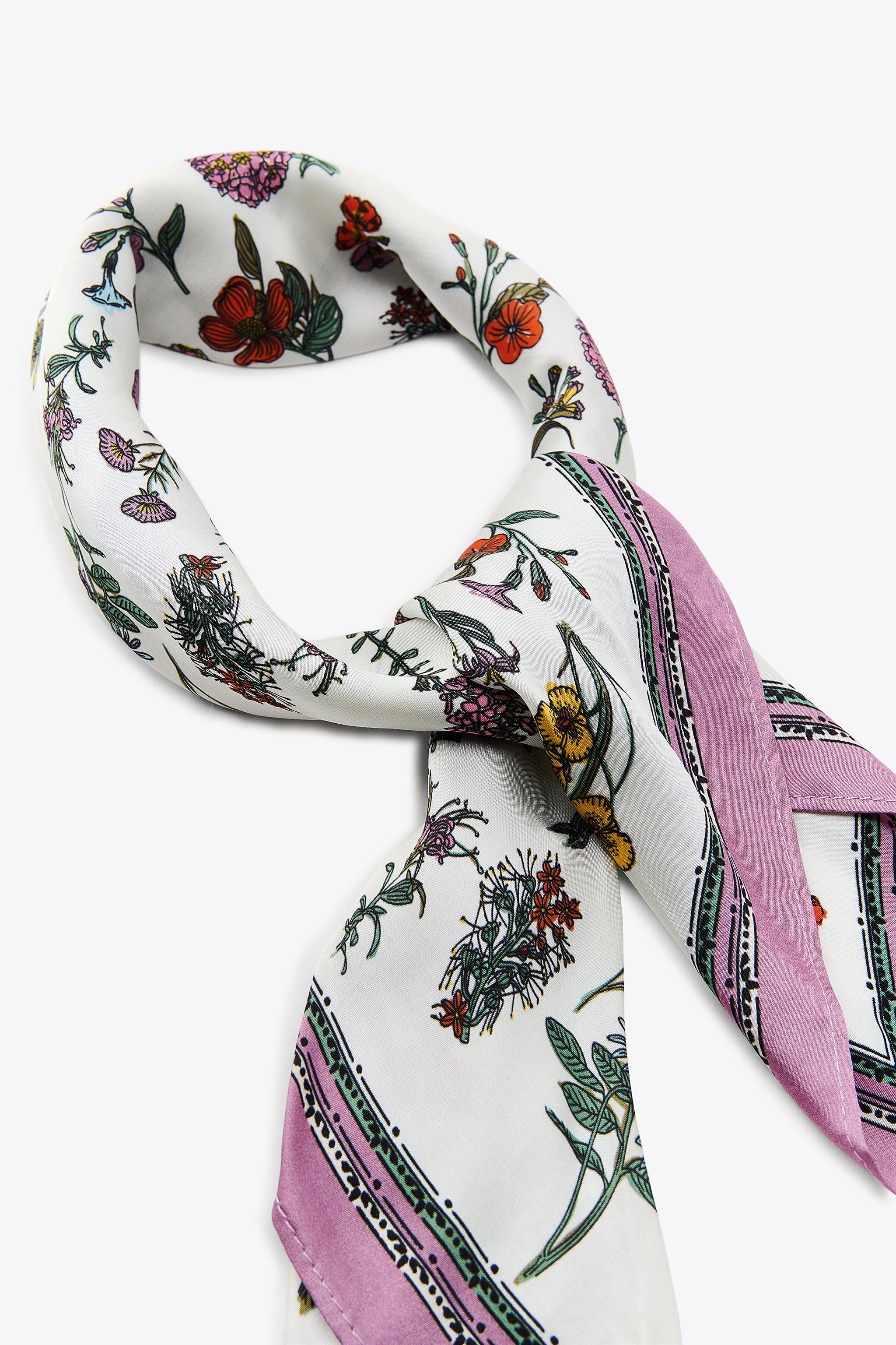 スカーフ FLORAL PRINT SCARF St.Piece/フラワープリントウールカシミア大判スカーフ