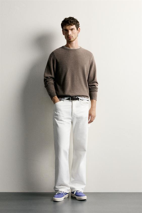 SUÉTER REGULAR FIT 100% CASHMERE - marrón vigoré de Zara - Imagen 0