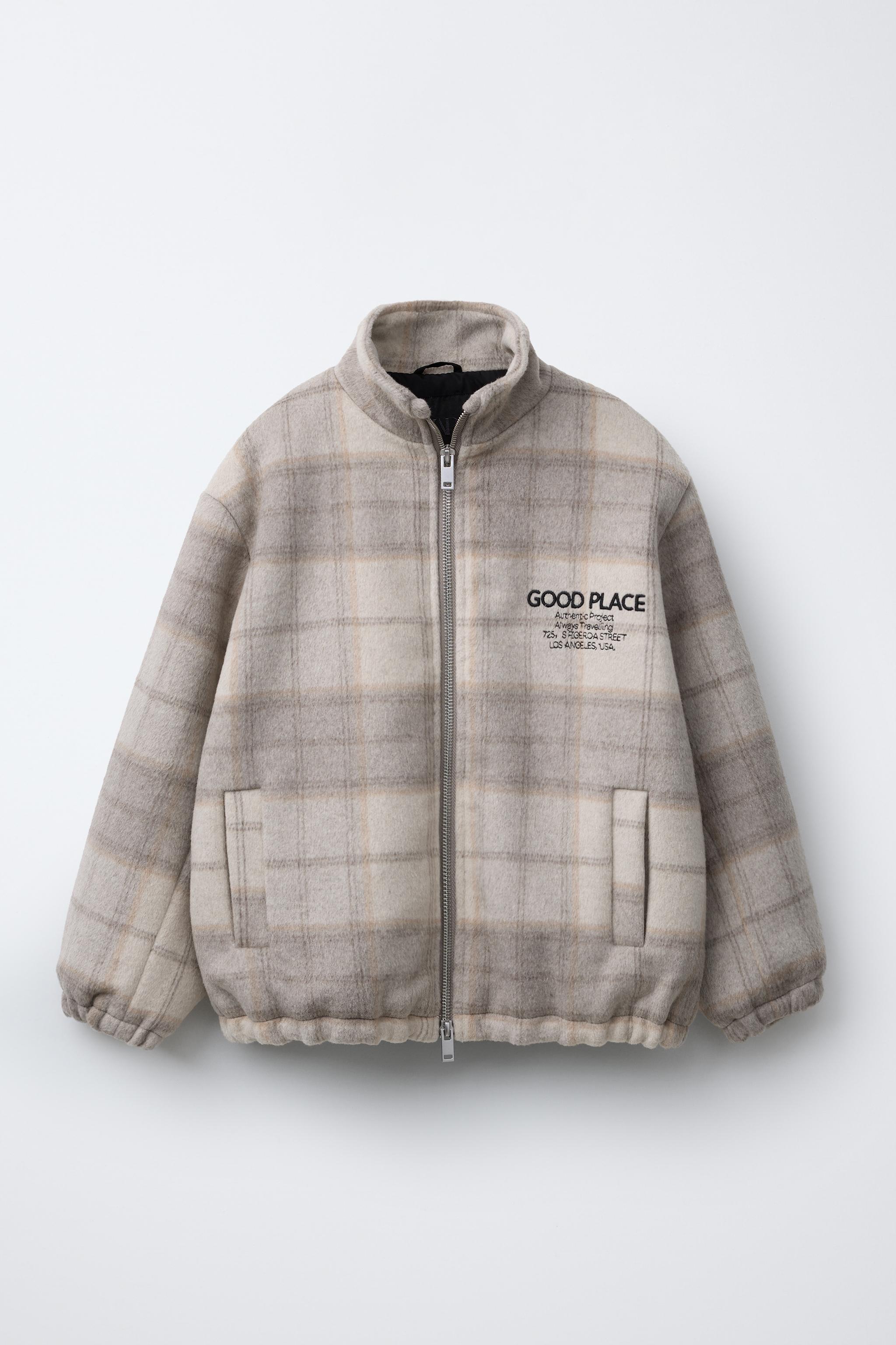 Zara Karierte Hemdjacke Damen Grün Zara Karriert Zara Hemdjacken