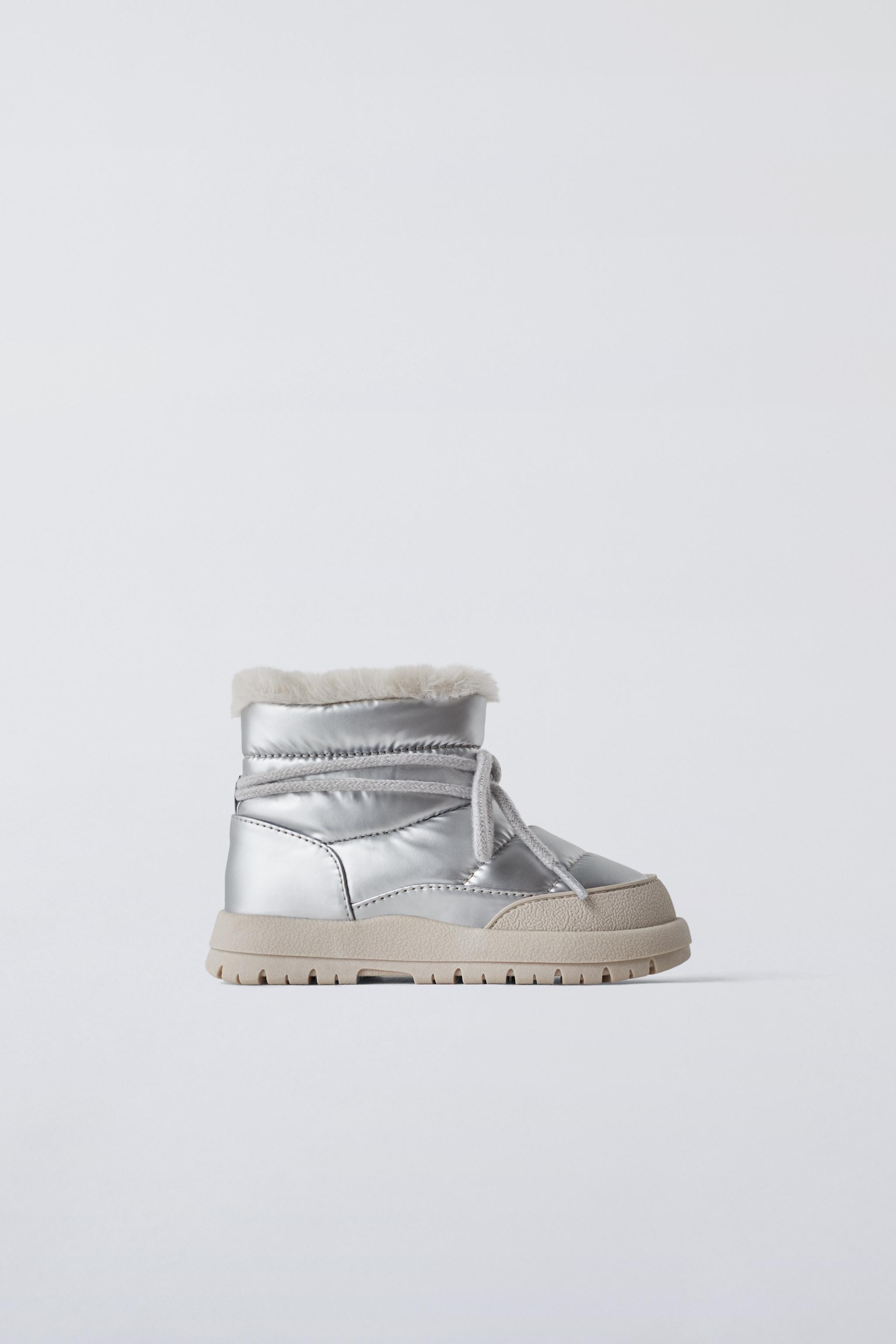 Silver booties zara online