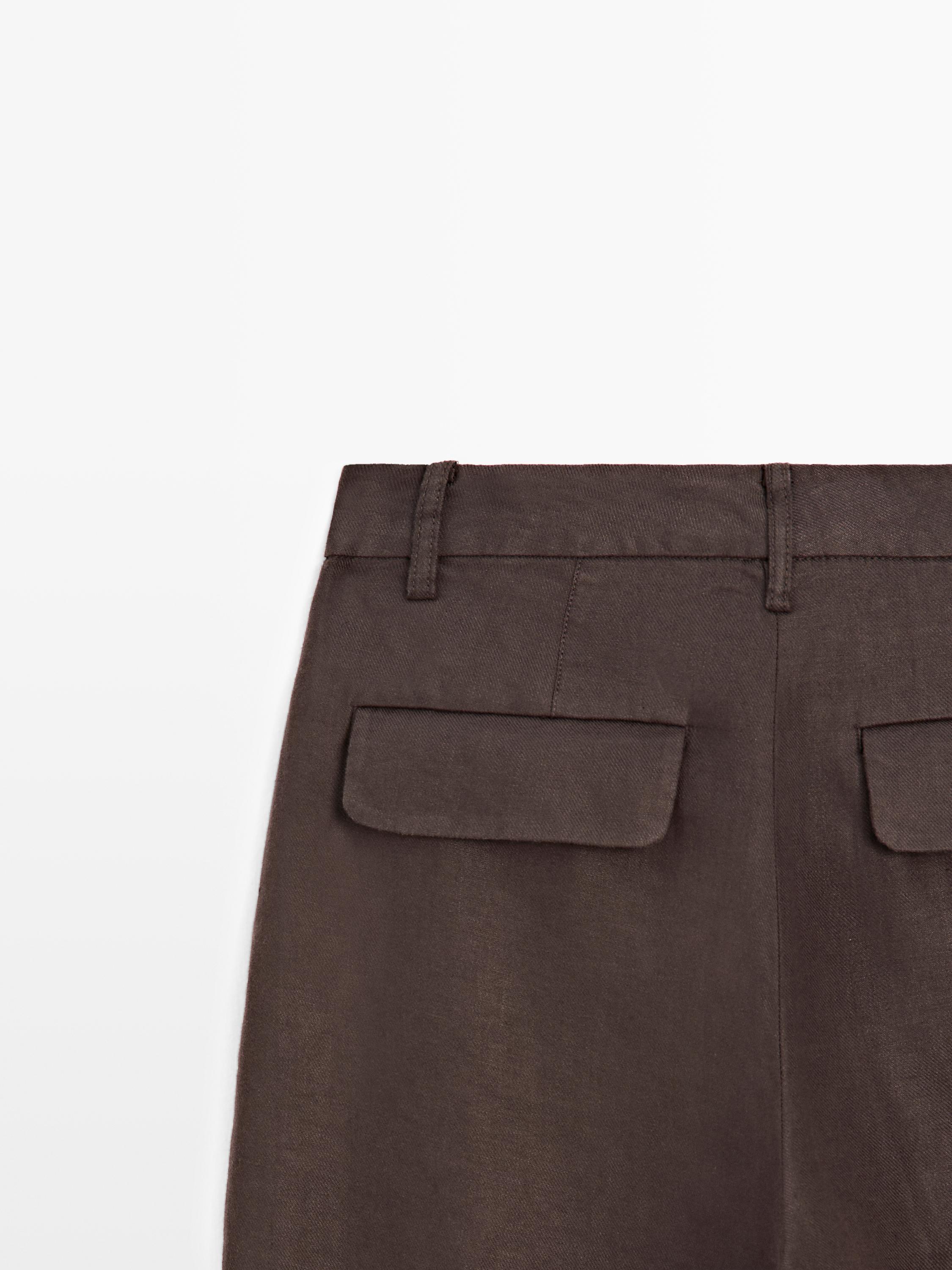 Flowing 100% linen trousers