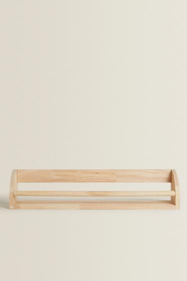 KIDS' WOODEN SHELF WITH FRONT BAR - Light beige by Zara