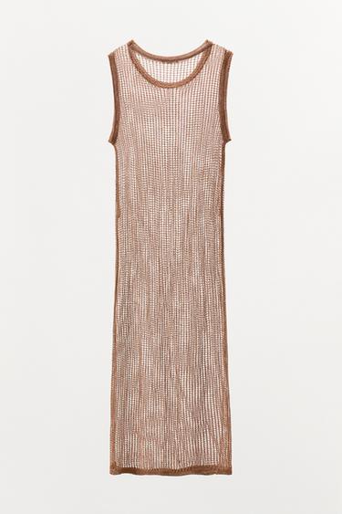 ROBE RÉSILLE FIL MÉTALLISÉ - 140 de Zara - Image 4