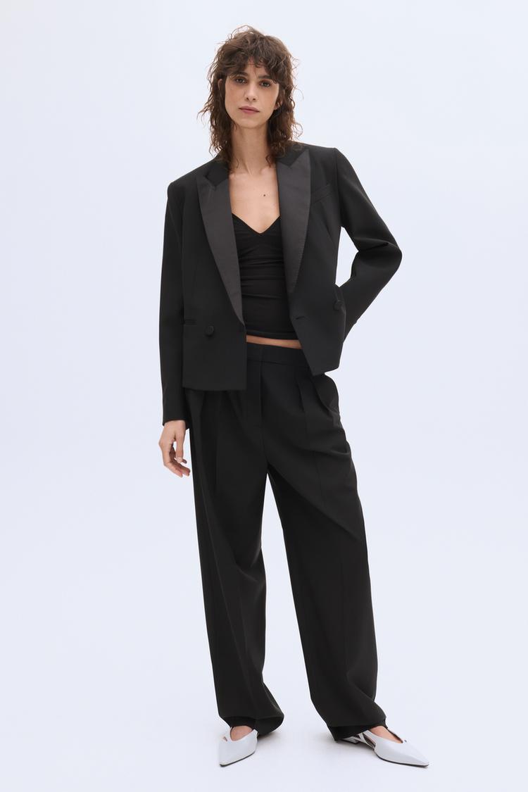 Trousers PantalÃ³n Campana Negro Zara Jeans Campana Negros