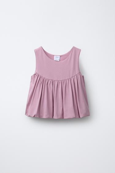სადა მაისური ბუშტის ფორმის - Zara-ს Pink