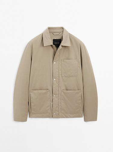Zara Water-repellent technical jacket - Beige