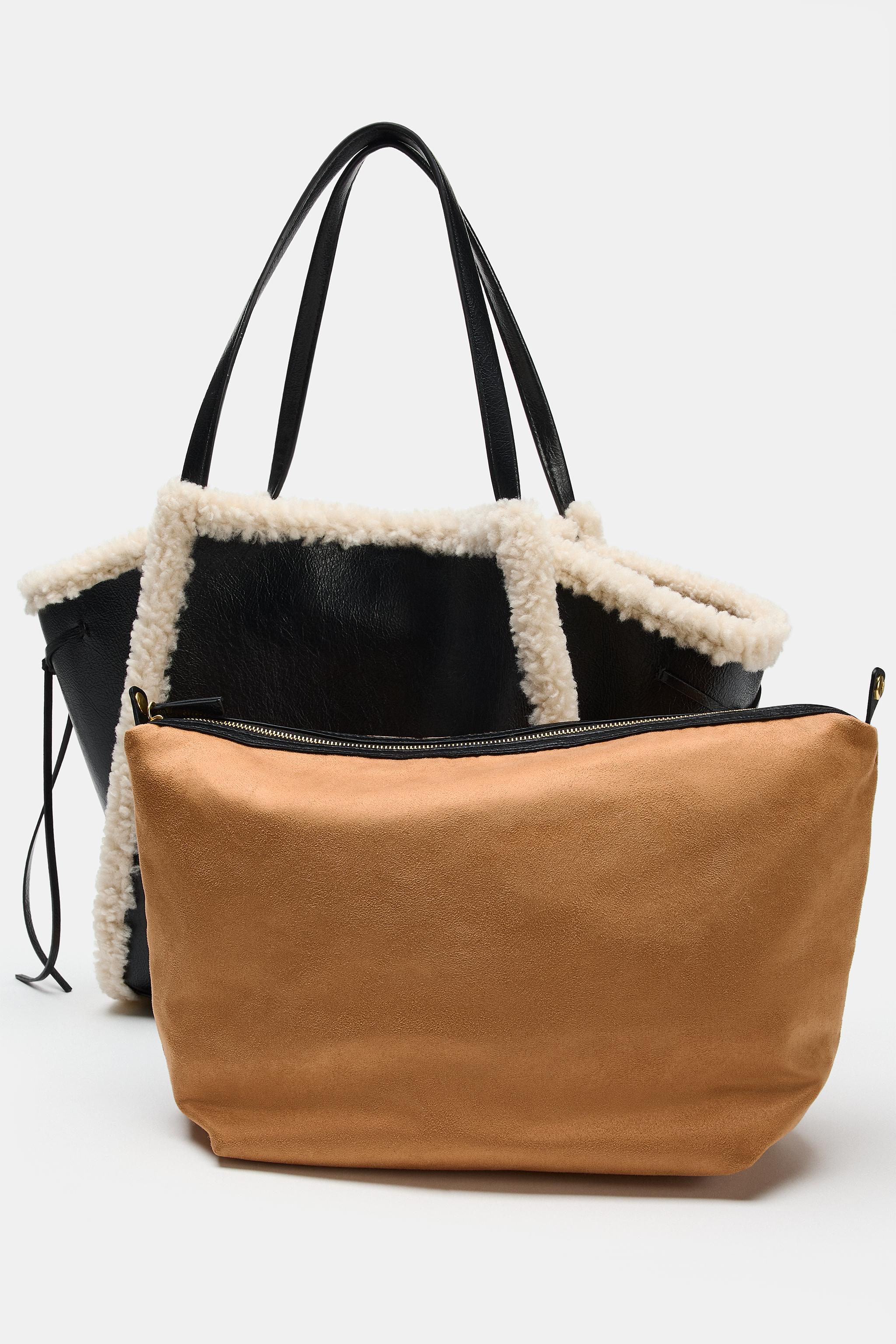 SHEARLING SHOPPER BAG