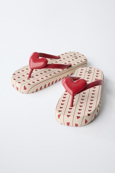 SANDALES DE BAIN CŒUR - Rouge de Zara - Image 2