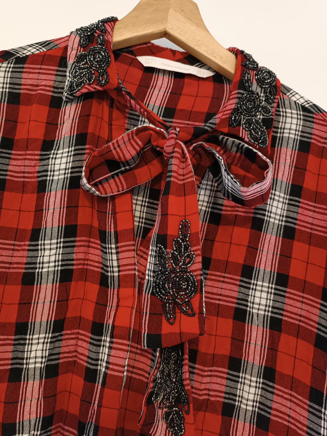 CHECKED SHIRT WITH BOW - Image 2