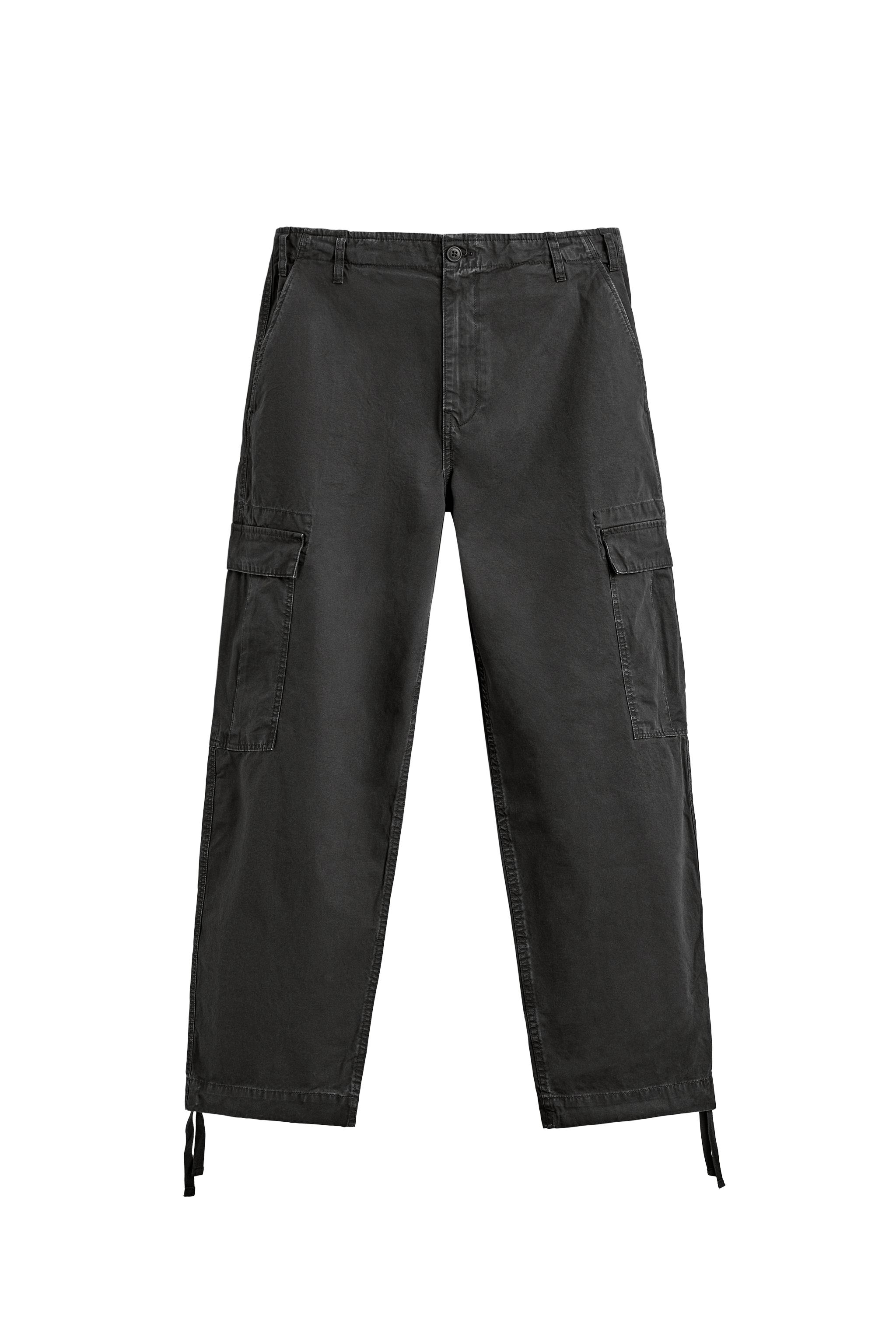 ダメージ加工リラックスフィットカーゴパンツ - ブルー | ZARA Japan