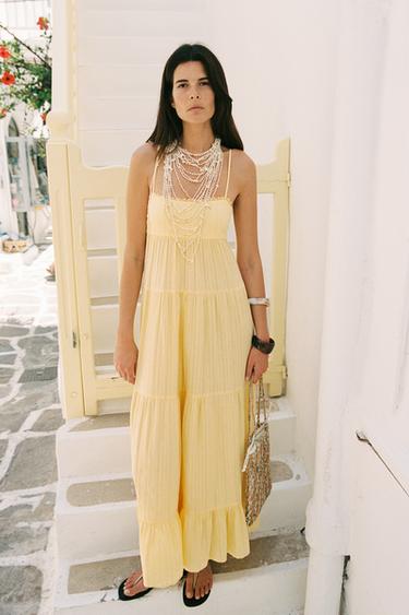OPEN BACK PANEL DRESS - Yellow by Zara - Image 0