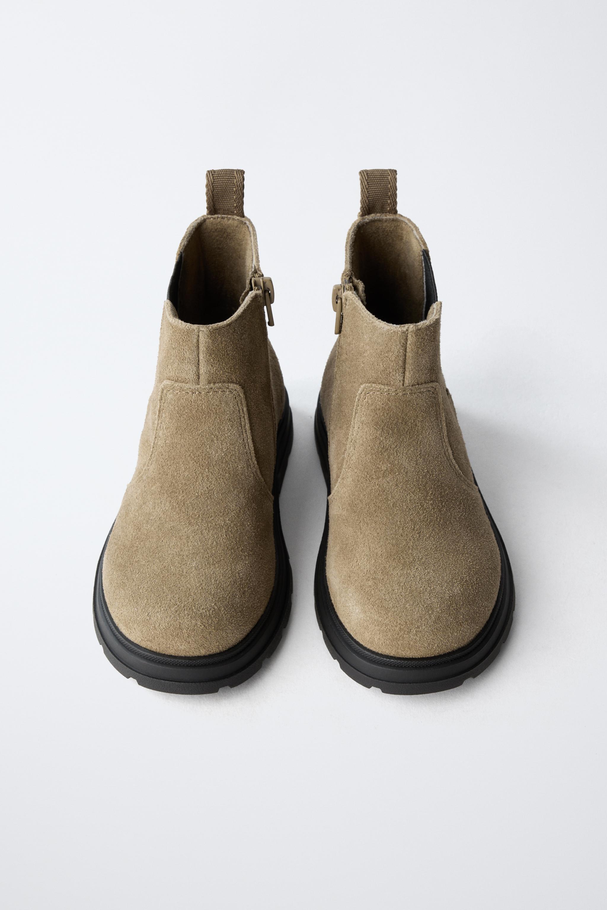 SPLIT LEATHER BOOTS