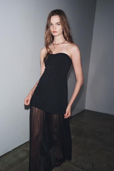 ROBE BUSTIER BIMATIÈRE - Noir de Zara - Image 1