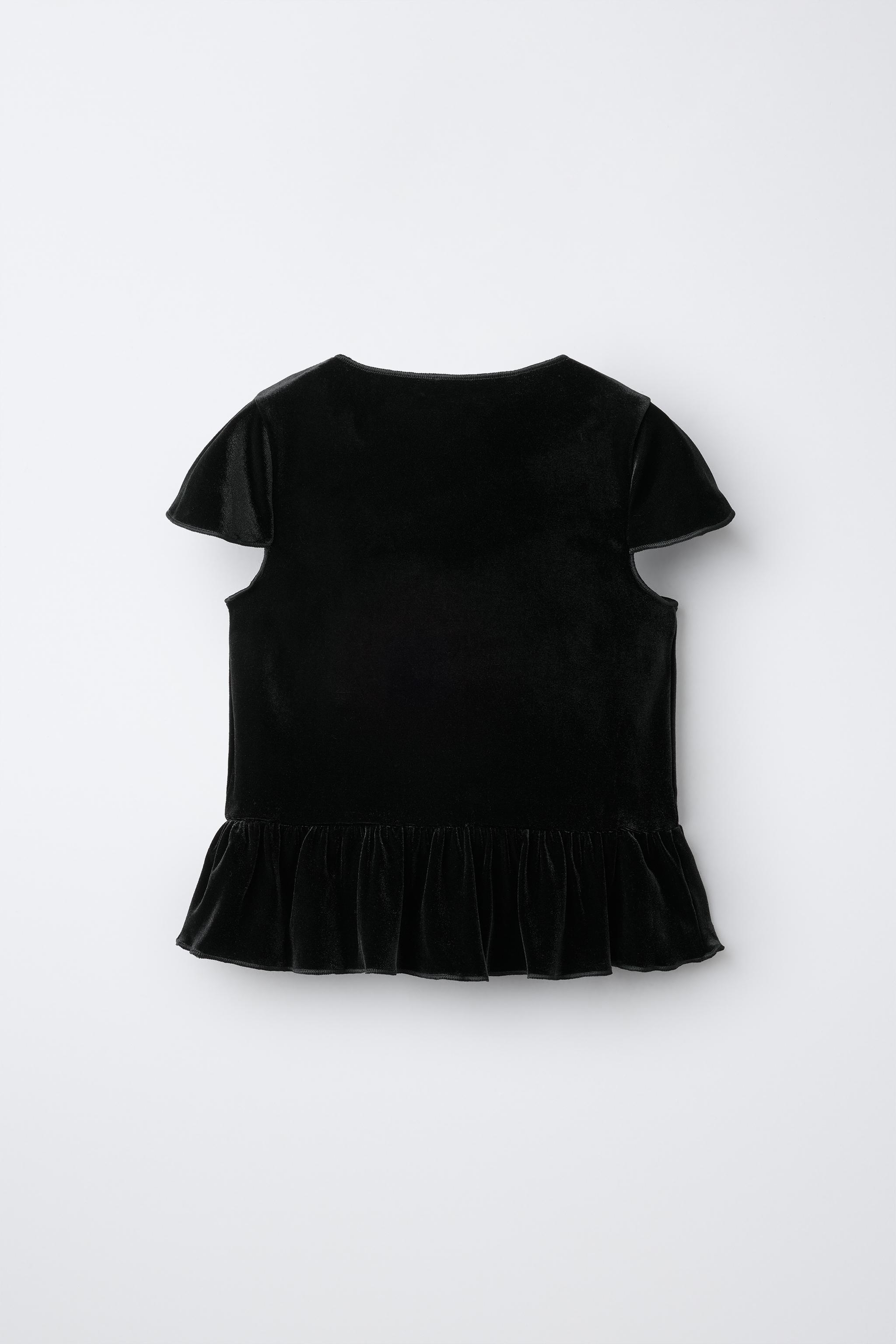 VELVET T-SHIRT WITH FROG FASTENING