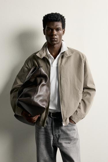 WASHED EFFECT REGULAR FIT JACKET - Khaki by Zara