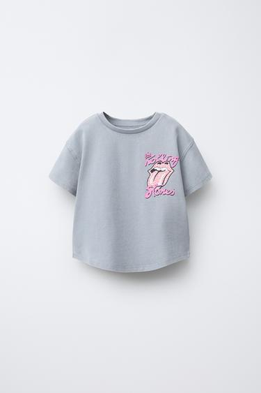 HEAVY WASHED-EFFECT ROLLING STONES © T-SHIRT - Greyish by Zara