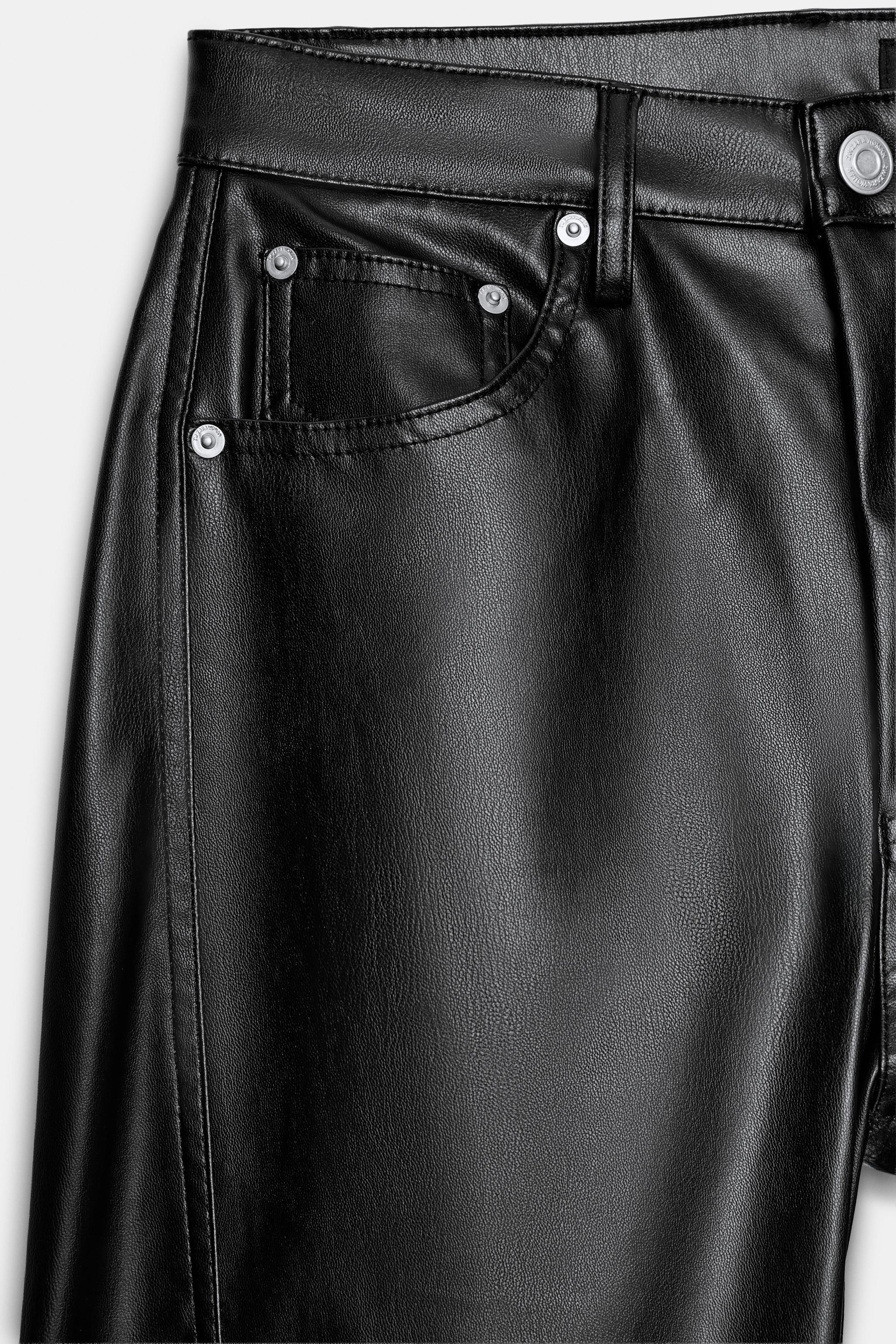 PANTALON ANKLE RELAXED EN MATIÈRE SYNTHÉTIQUE ZW COLLECTION