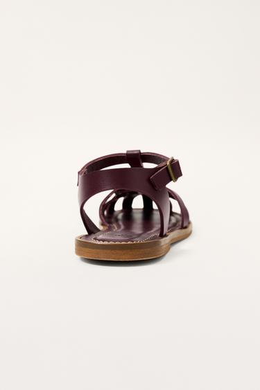 LEATHER CAGE SANDALS LIMITED EDITION - Brown by Zara - Image 5