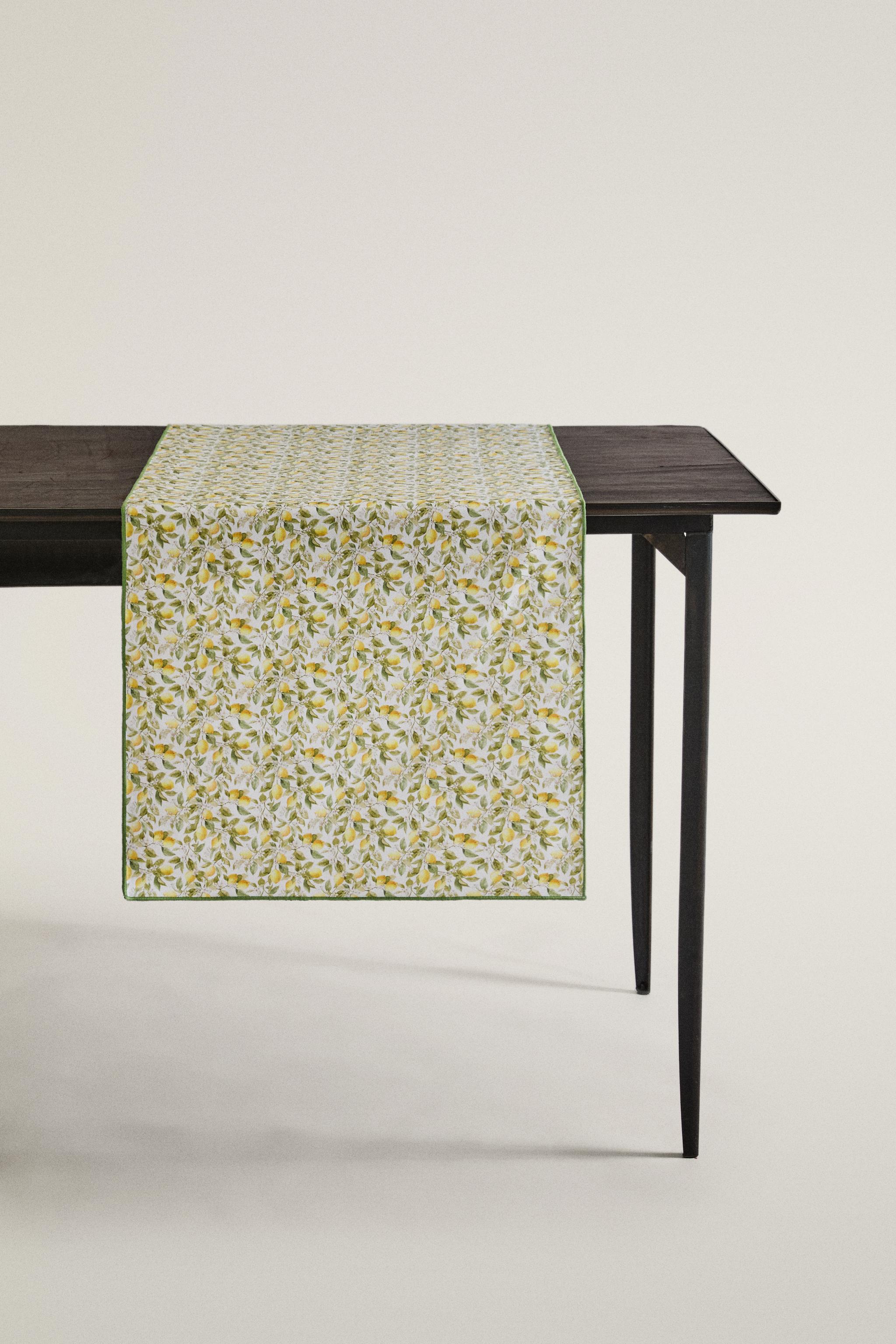 RESIN-COATED LEMON TABLE RUNNER