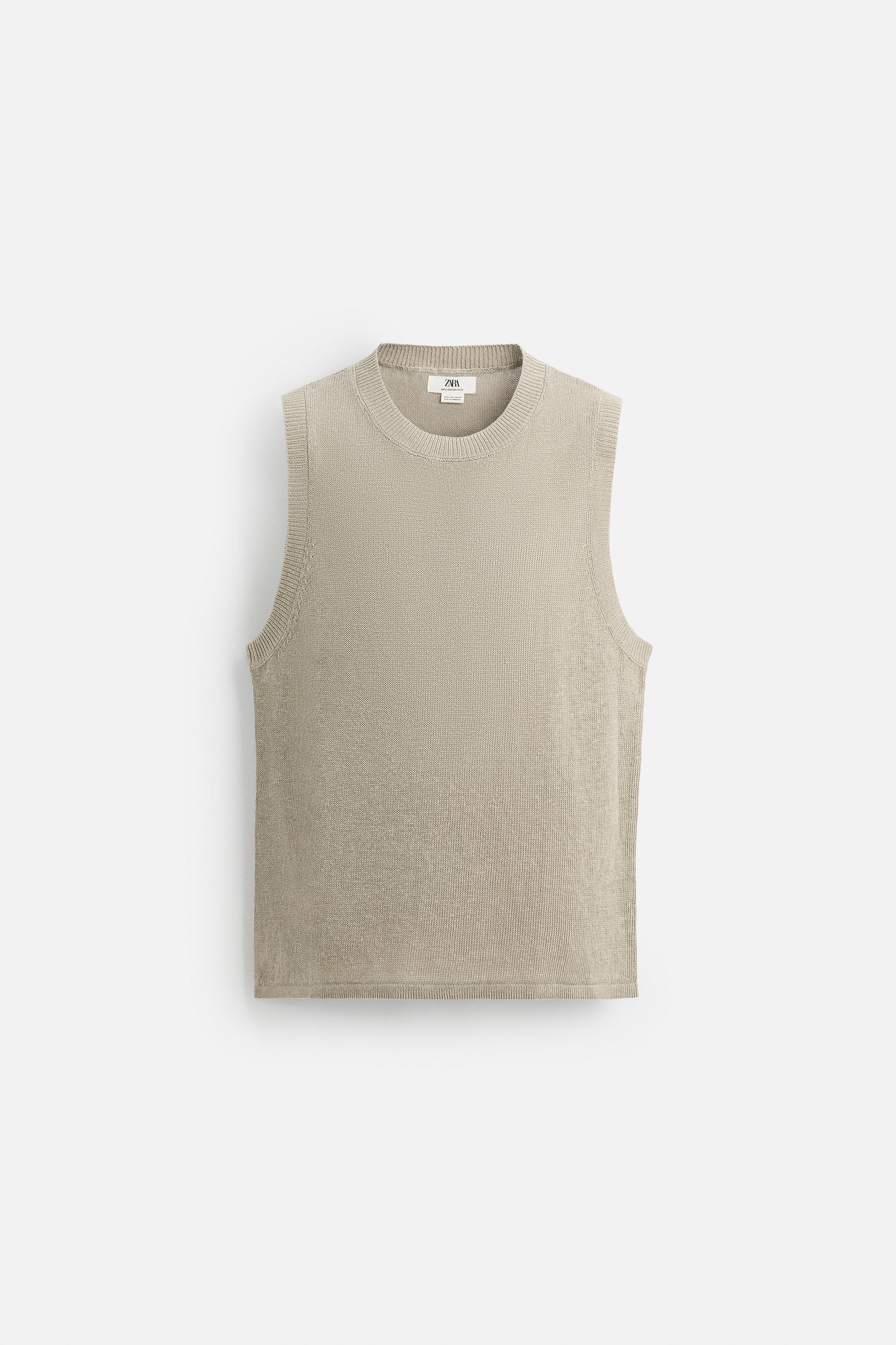 LIMITED EDITION 100% LINEN KNIT VEST - Light beige | ZARA LIMITED EDITION 100% LINEN KNIT VEST - Light beige | ZARA