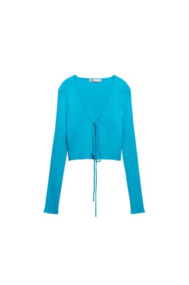 RIBBED KNIT CARDIGAN