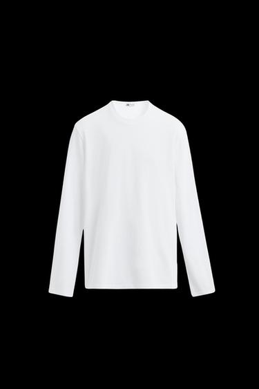BASIC SLIM FIT T-SHIRT - White by Zara - Image 0