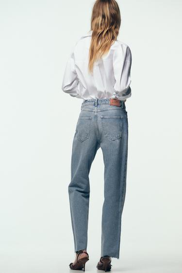 JEANS Z.09 STRAIGHT ANKLE HIGH-WAIST CROSSOVER WAIST - Indigo by Zara - Image 5