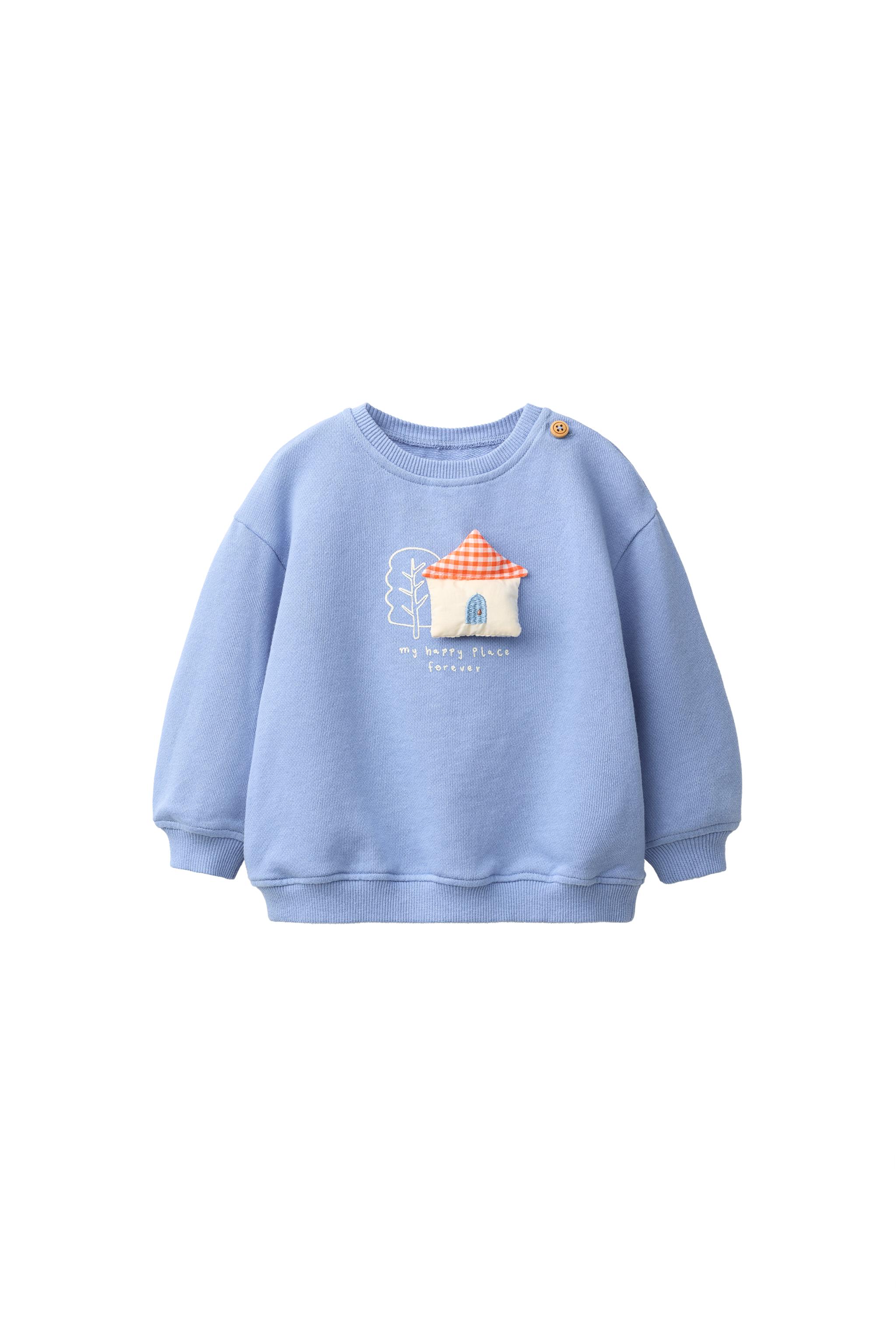 a*a様 DRAZEE PATCHWORK HOUSE SWEATSHIRT - Bluish | ZARA United States