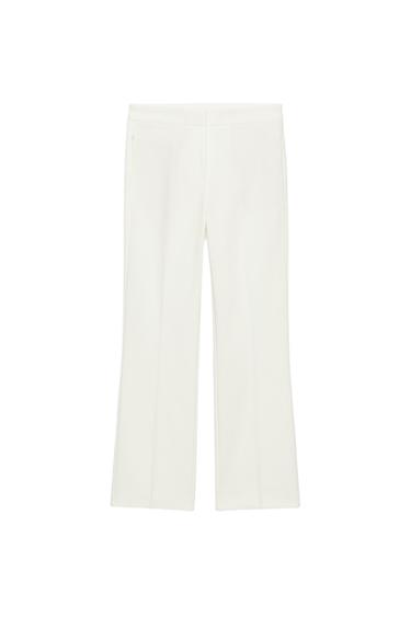 Zara MINI FLARE PANTS - White
