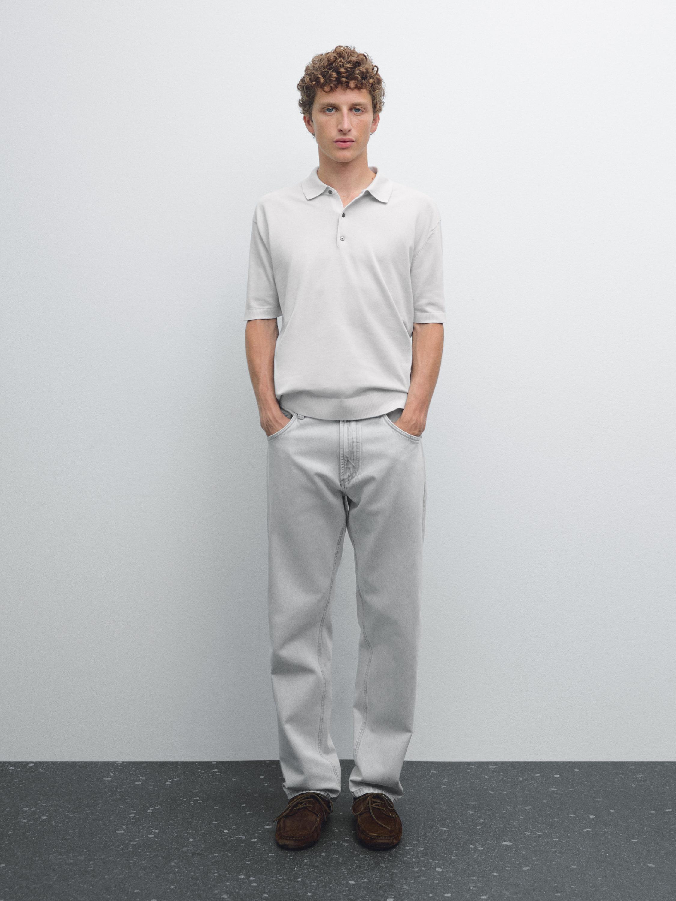 Polo en maille à manches courtes