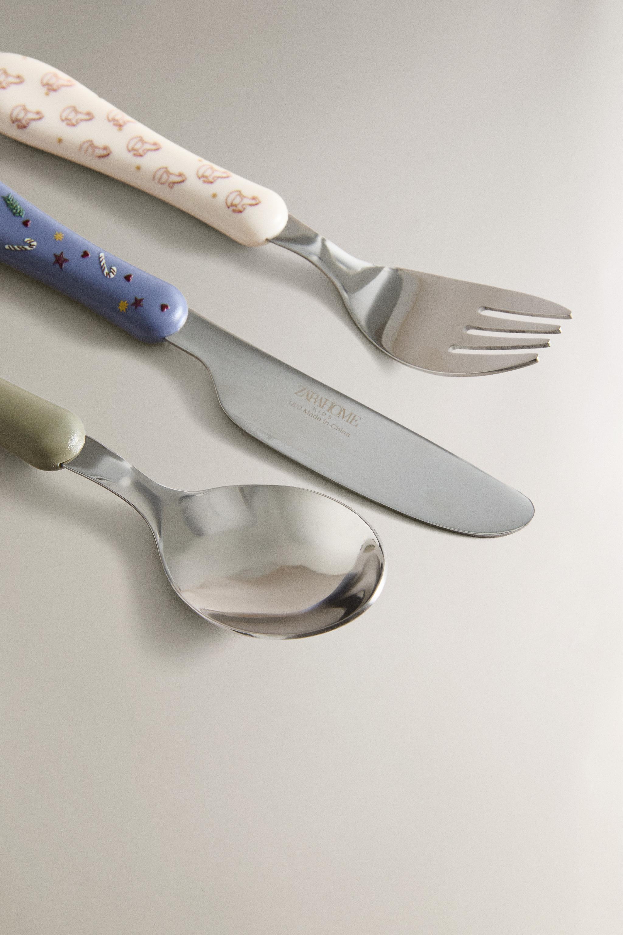 CHILDREN'S CHRISTMAS FLATWARE SET