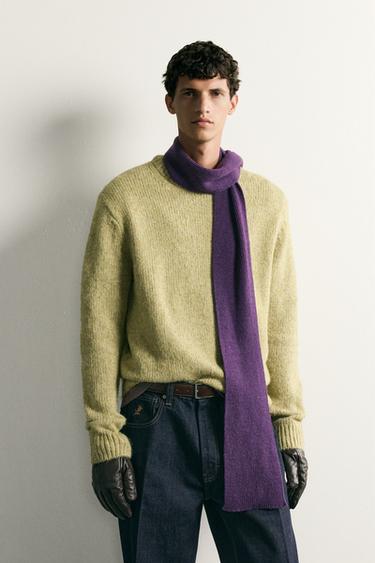 JERSEY RELAXED FIT ESTRUCTURA - Oliva de Zara